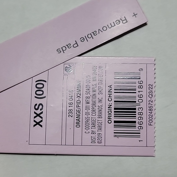 Wild Fable Crochet Bikini Top Orange/Gray w/Adjustable Straps, Size XXS - Picture 8 of 8